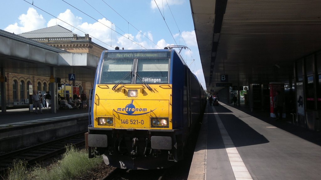 146 521, als Metromonleihlok in Hannover HBF am 03.09.2011.