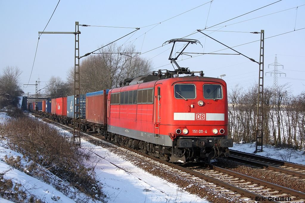 151 011 am 16.2.2010 in Ahlten.