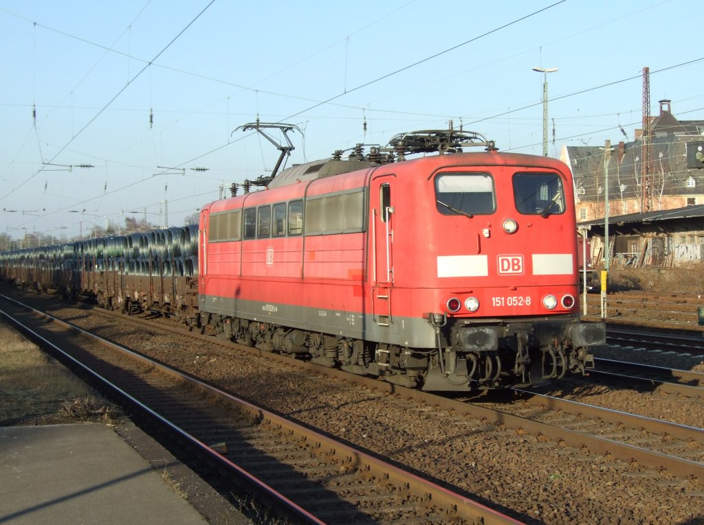 151 052 mit Gz am 10.3.10 in Dsseldorf-Rath