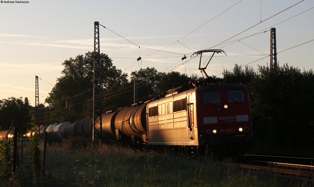 151 067-5 mit einem ler bei Geisenheim 1.8.12