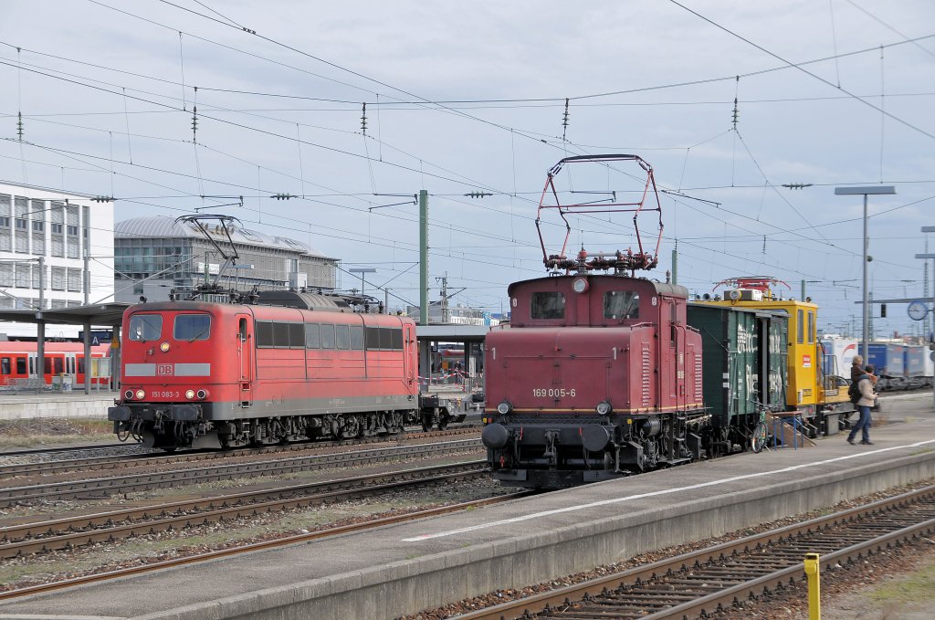 151 083 & 169 005 am 04.04.10 in M�nchen Ost