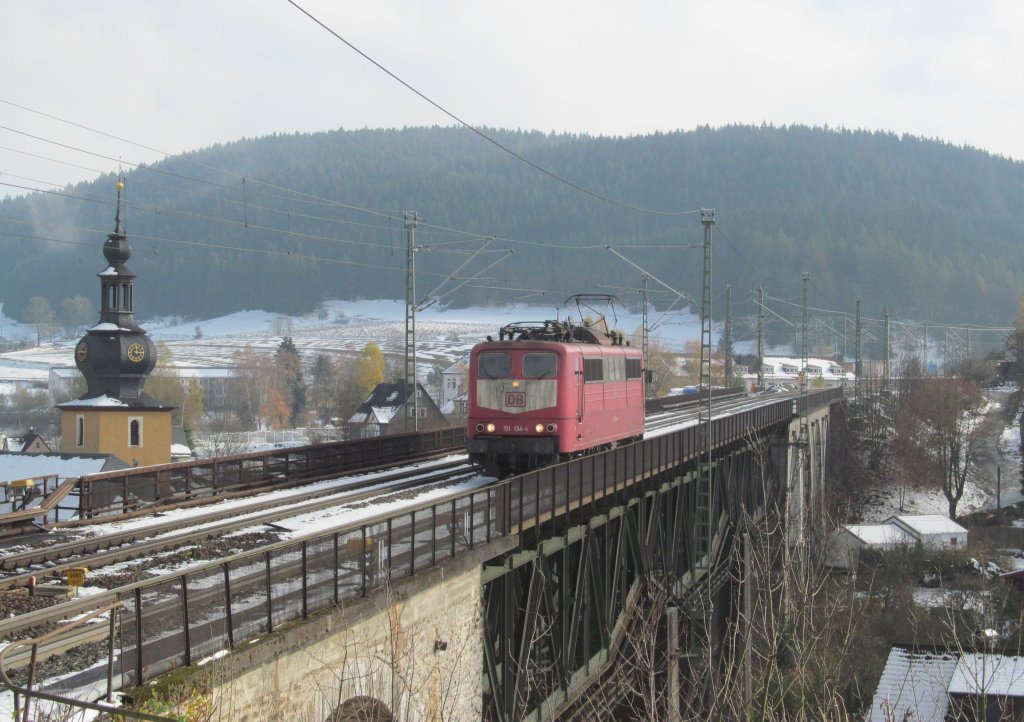 151 134 als T nach Probstzella am 31. Oktober 2012 in Ludwigsstadt.