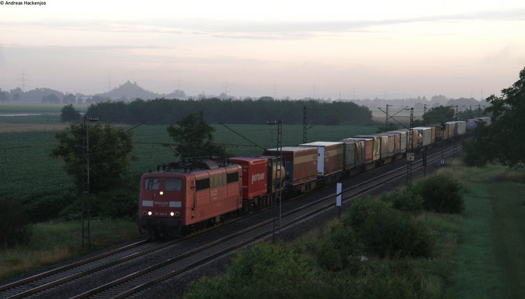 151 144-3 mit einem KLV Zug bei Hgelheim 7.7.12
