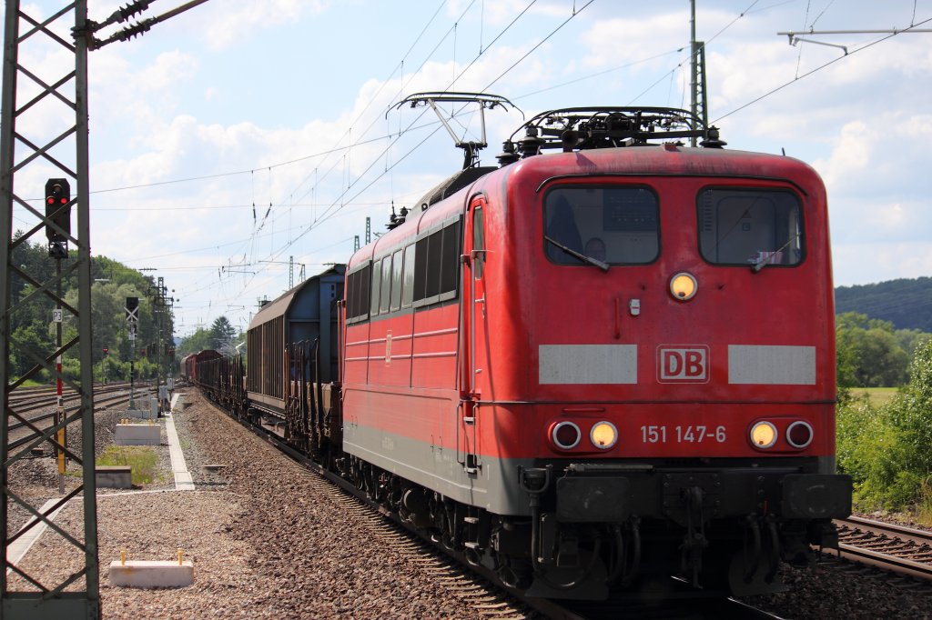 151 147-6 DB in Hochstadt/ Marktzeuln am 09.06.2012.