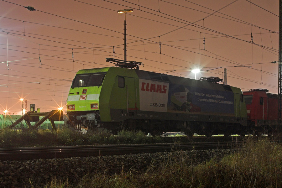 152 005 Claas war am 15.11.2010 in Regensburg Ost abgestellt.