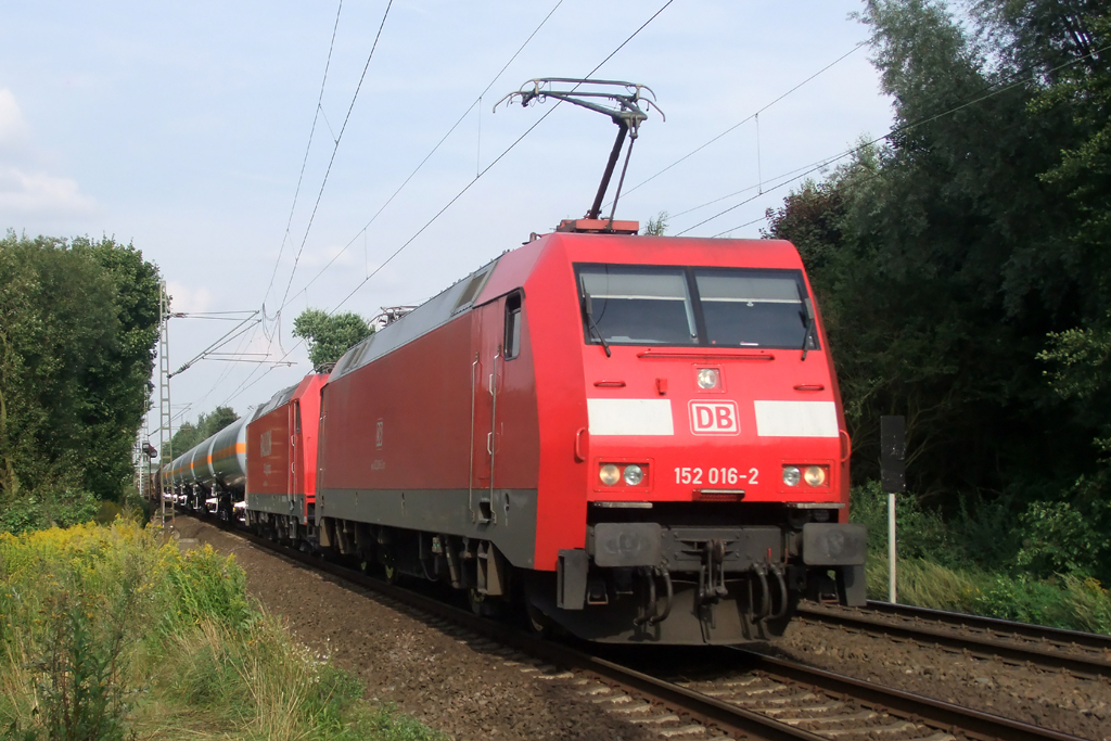 152 016-2 auf der Hamm-Osterfelder Strecke in Recklinghausen 22.8.2012