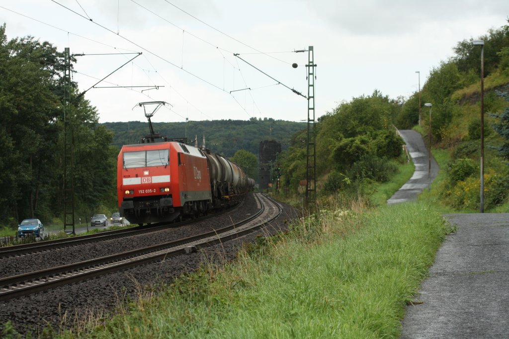 152 035-2 fuhr am 27.08 11 durch Linz-Kasbach.