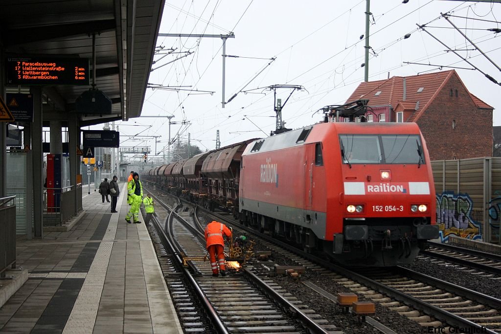 152 054 am 23.2.2010 in Hannover Linden/Fischerhof.
