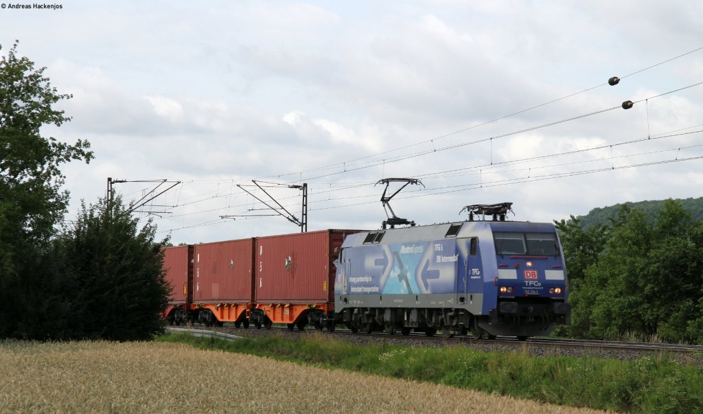 152 134-7 mit einem KV Zug Bei Himmelstadt 23.6.11