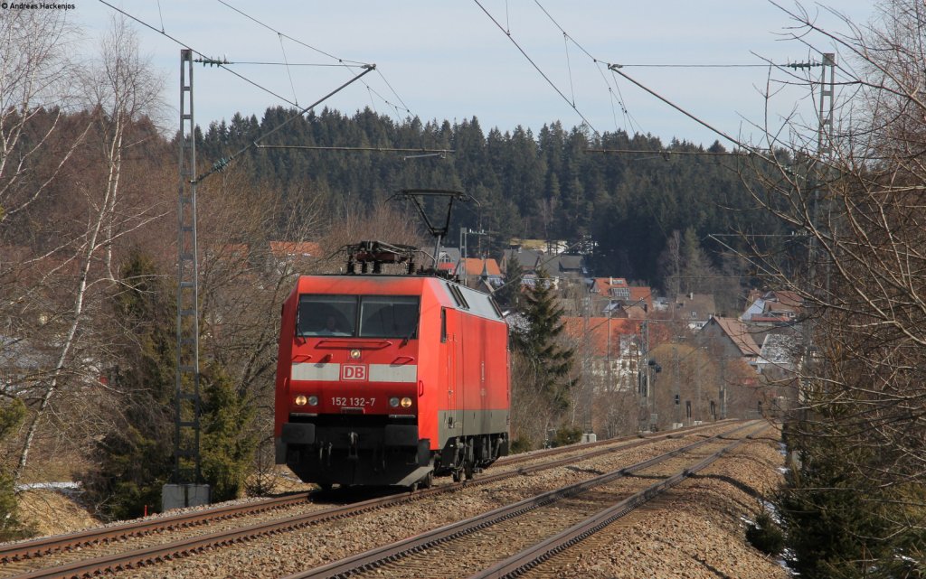 152 137-2 als T (Villingen-Offenburg Gbf) bei St.Georgen 16.3.13