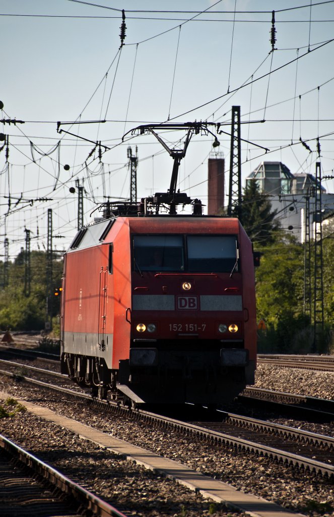 152 151 Lz von Laim Rbf nach Mnchen Ost Rbf am 01.08.2010 kurz vor Mnchen Heimeranplatz.