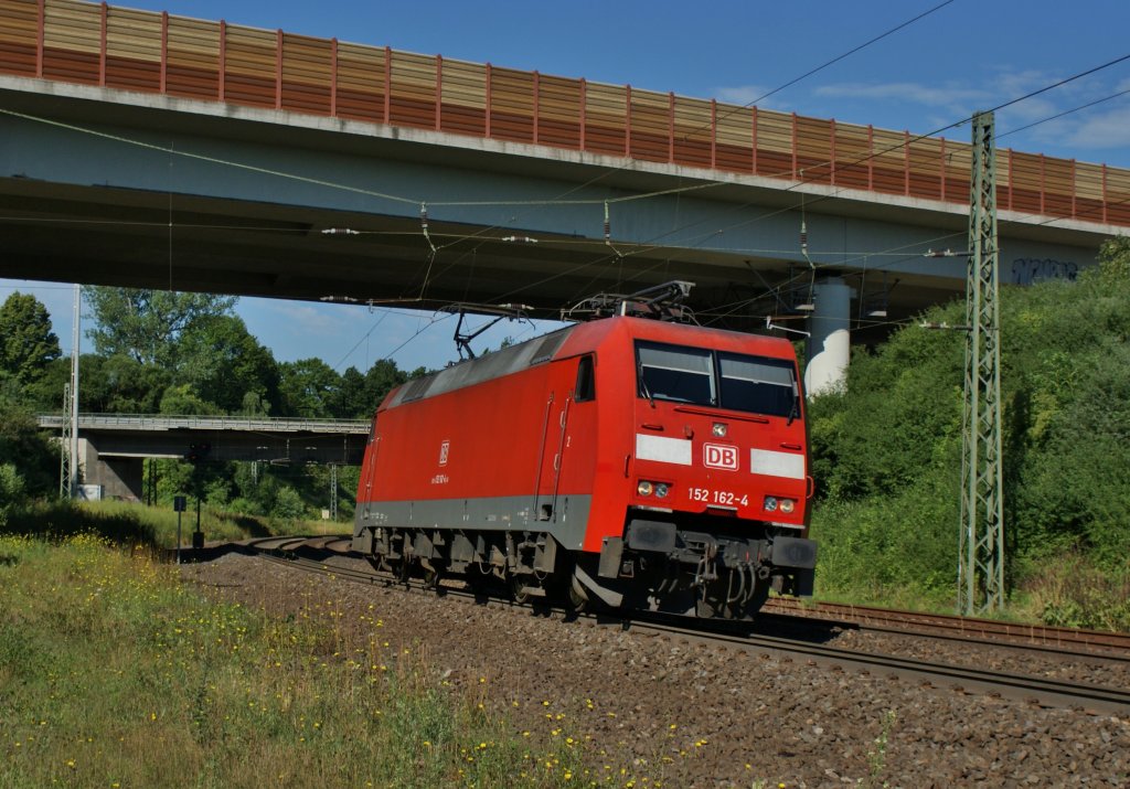 152 162-4 auf Leerfahrt Richtung Bebra am 01.08.13.
