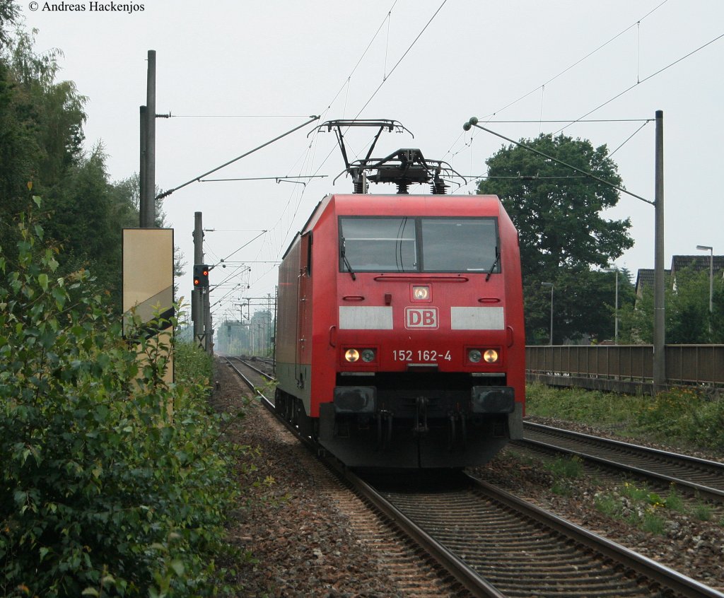 152 164-2 als Tfzf gen Bremen bei der Durchfahrt Heidkrug 17.8.10