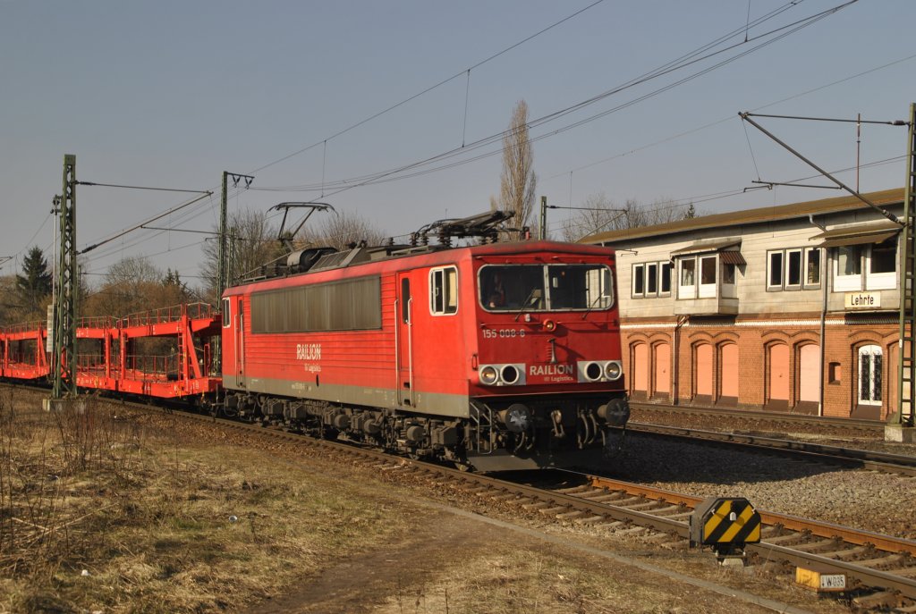 155 008-6, am 03.03.2011 in Lehrte.