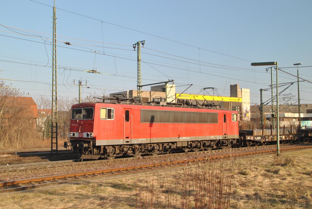 155 034-2, am 03.03.2011 in Lehrte.