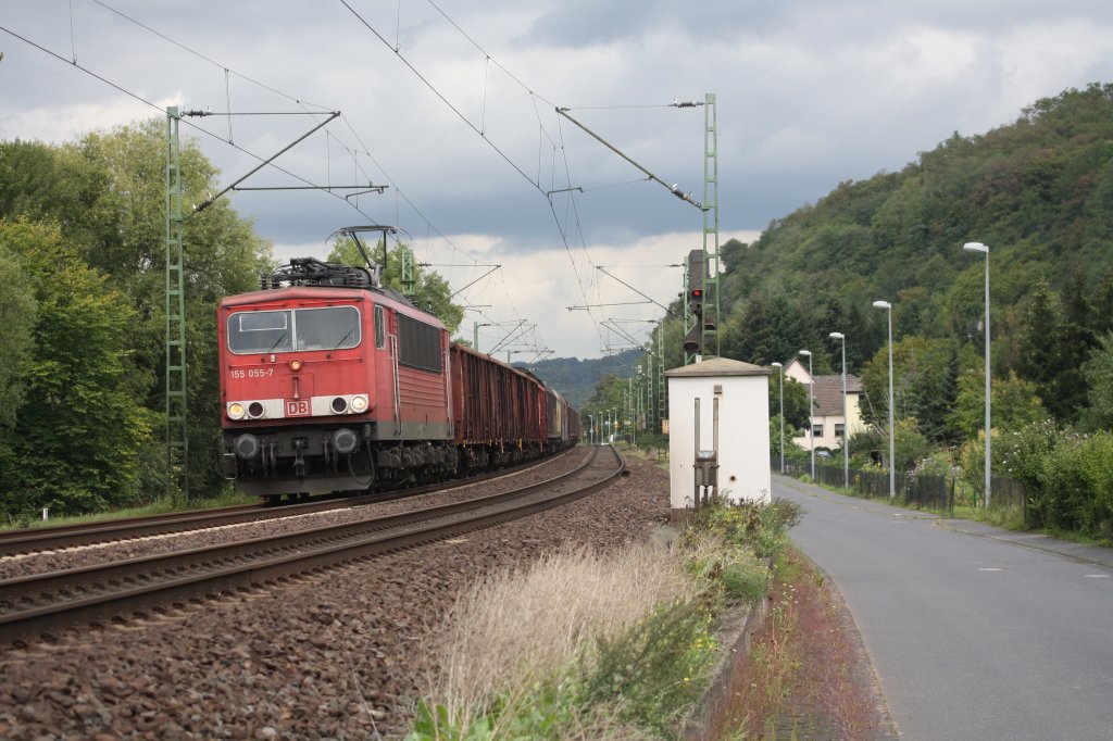 155 055-7 fuhr am 30.08.11 durch Leubsdorf.