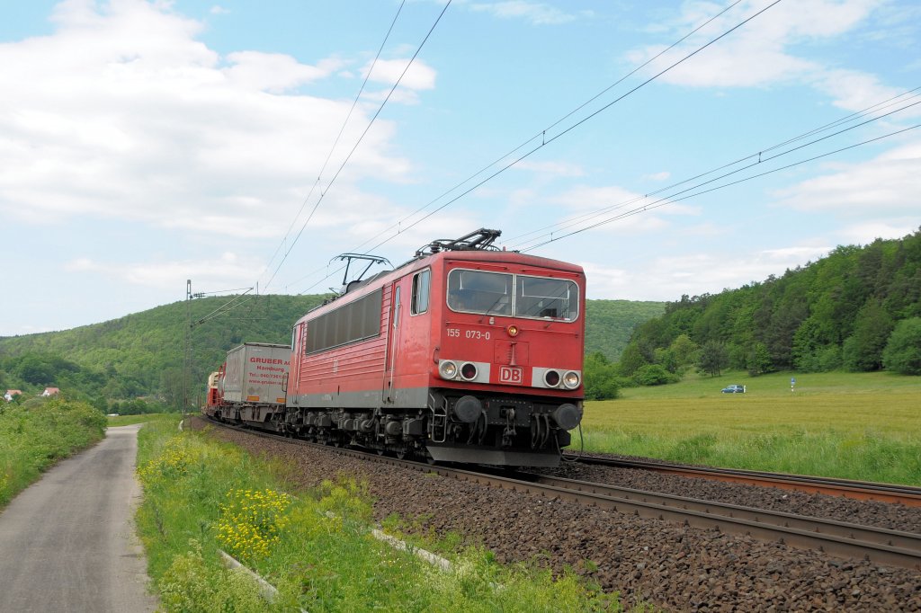 155 073 am 03.06.10 bei Wernfeld/Main