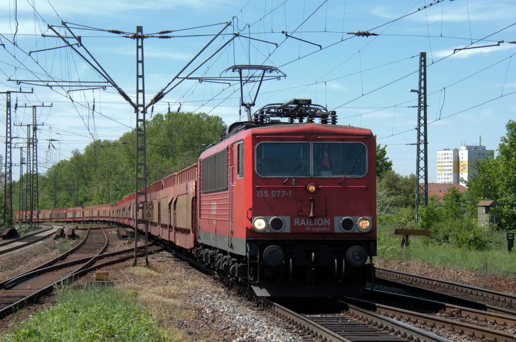 155 077 am 15.05.13 in Leipzig-Thekla