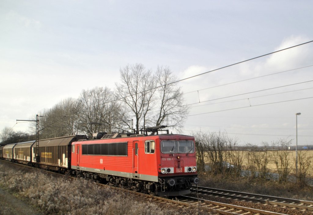 155 096-1 in Ahlten am 22.02.2012