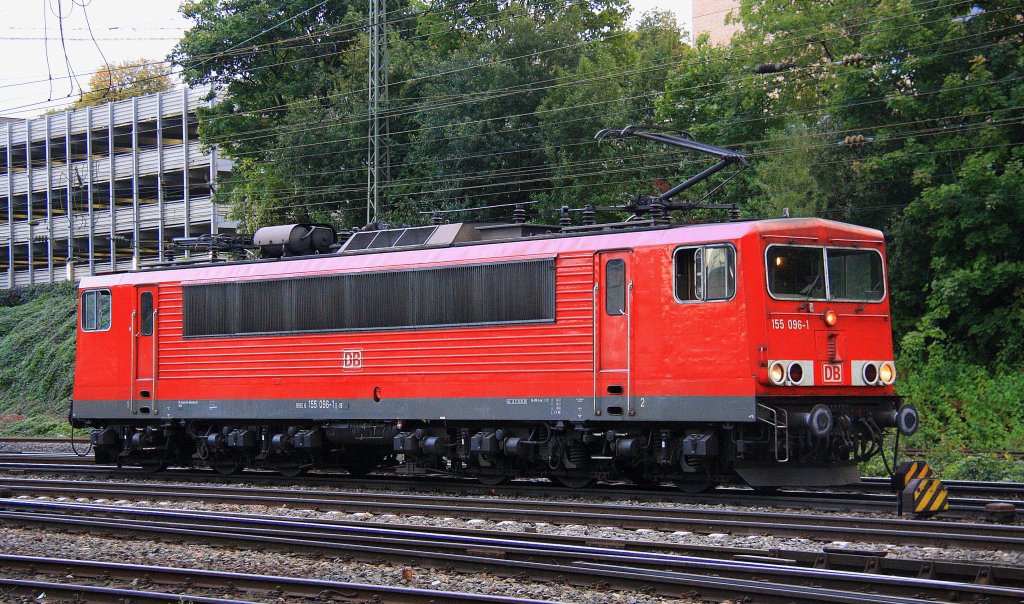 155 096-1 DB rangiert in Aachen-West im Regen am 27.9.2012.