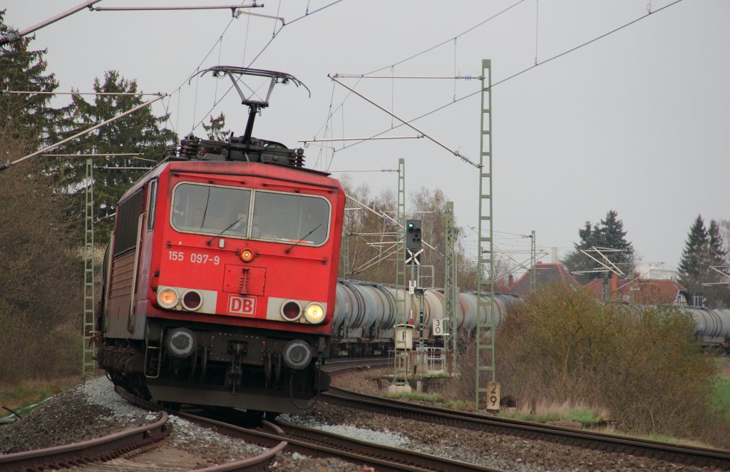 155 097-9 DB bei Redwitz am 05.04.2012.