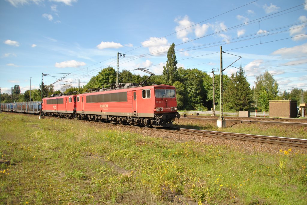 155 109-2 und 155 XXX, in Lehrte am 31.08.2010.