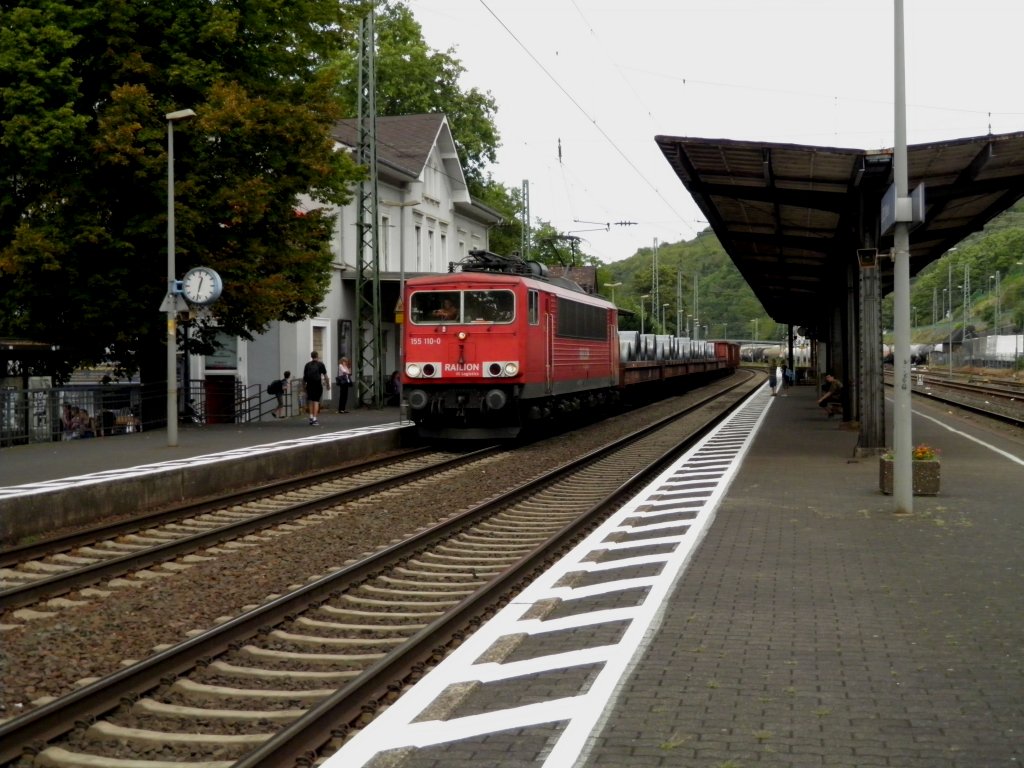 155 110-0 in Linz(Rhein) (24.08.2011).