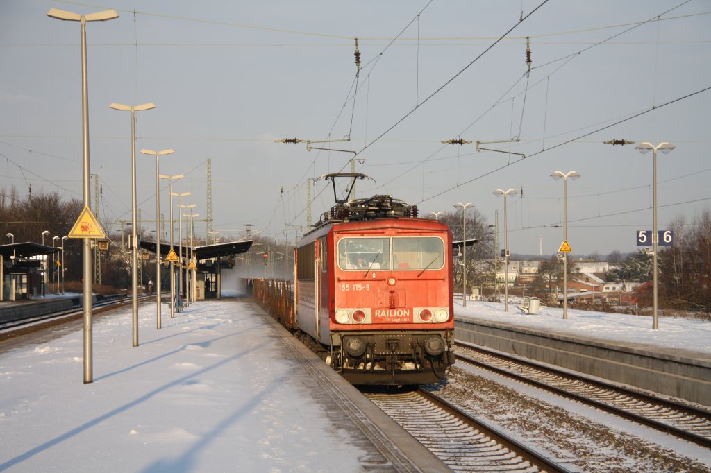 155 115-9 am Morgen des 16.02.10 in Viersen.