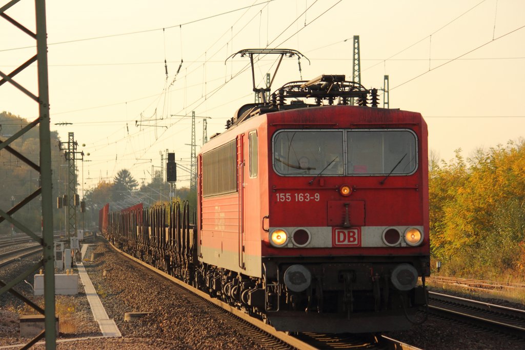 155 163-9 DB in Hochstadt/ Marktzeuln am 20.10.2012.