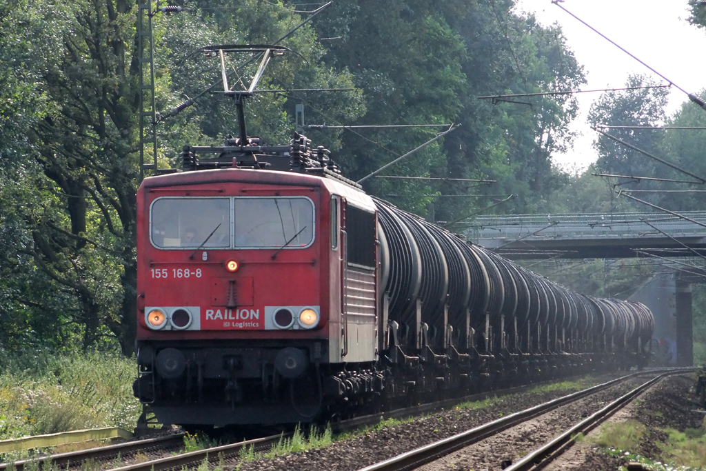 155 168-8 auf der Hamm-Osterfelder Strecke in Recklinghausen 22.8.2012