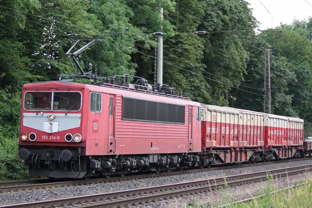 155 214 am 4.7.12 bei der Durchfahrt in Ratingen-Lintorf.