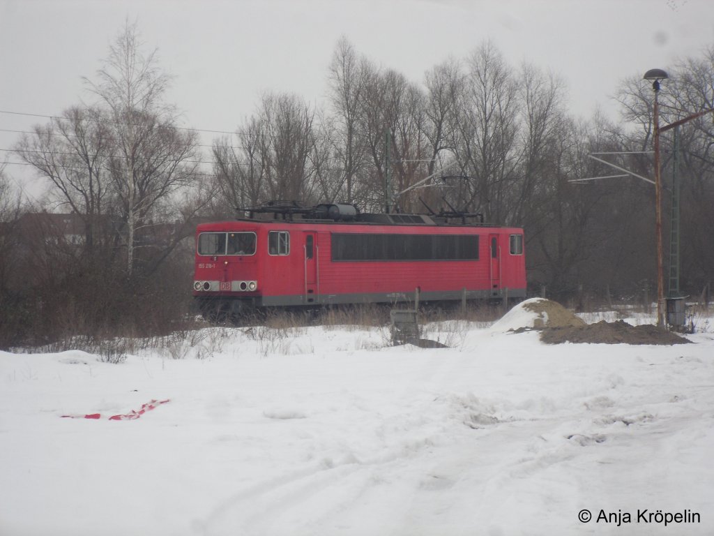 155 218 auf den Weg zu ihrem Abstellort am 6.2.10