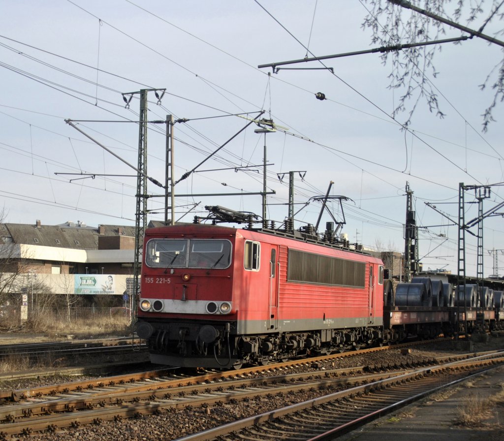 155 221-5 in Lehrte am 22.02.2012.