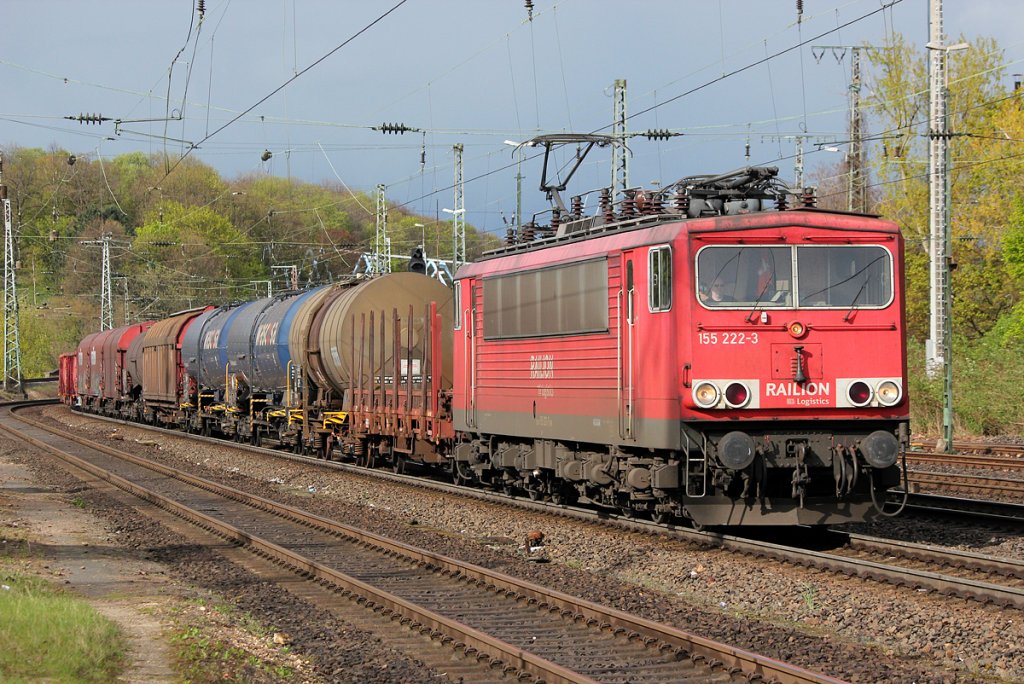 155 222-3 in Kln West am 18.04.2012