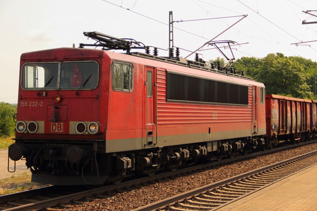 155 232-2 DB Schenker Rail in Hochstadt/ Marktzeuln am 15.07.2013.