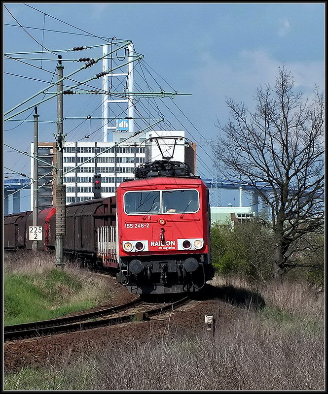 155 246-2 am -45503- nach Seddin.  Stralsund am 23.04.12 