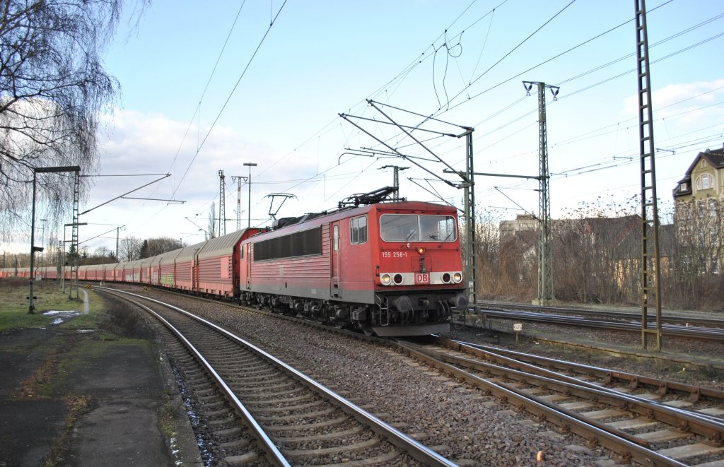 155 256-1, am 26.01.2011 in Lehrte.