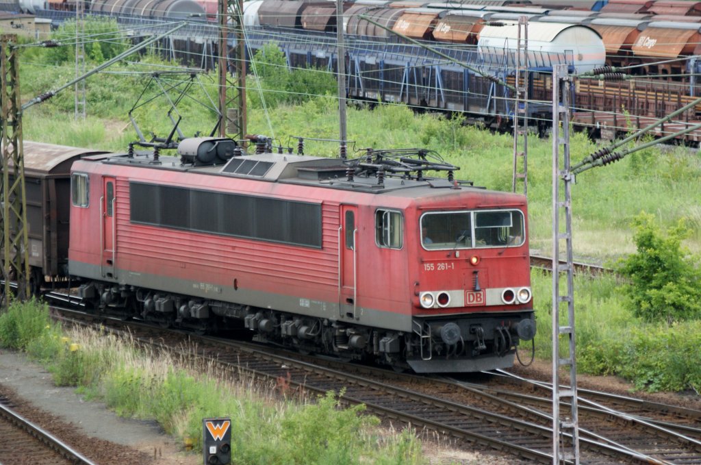 155 261-1 mit Gz in Leipzig/Engelsdorf am 13.06.2011