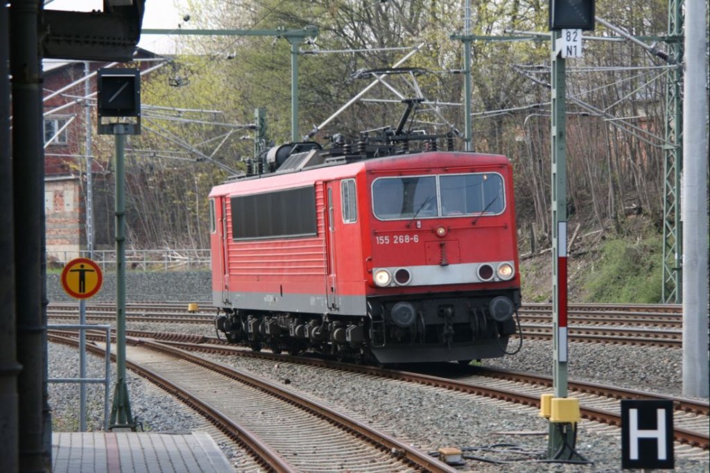 155 268 rangiert am 17.04.2011 in Reichenbach(Vogtl.).