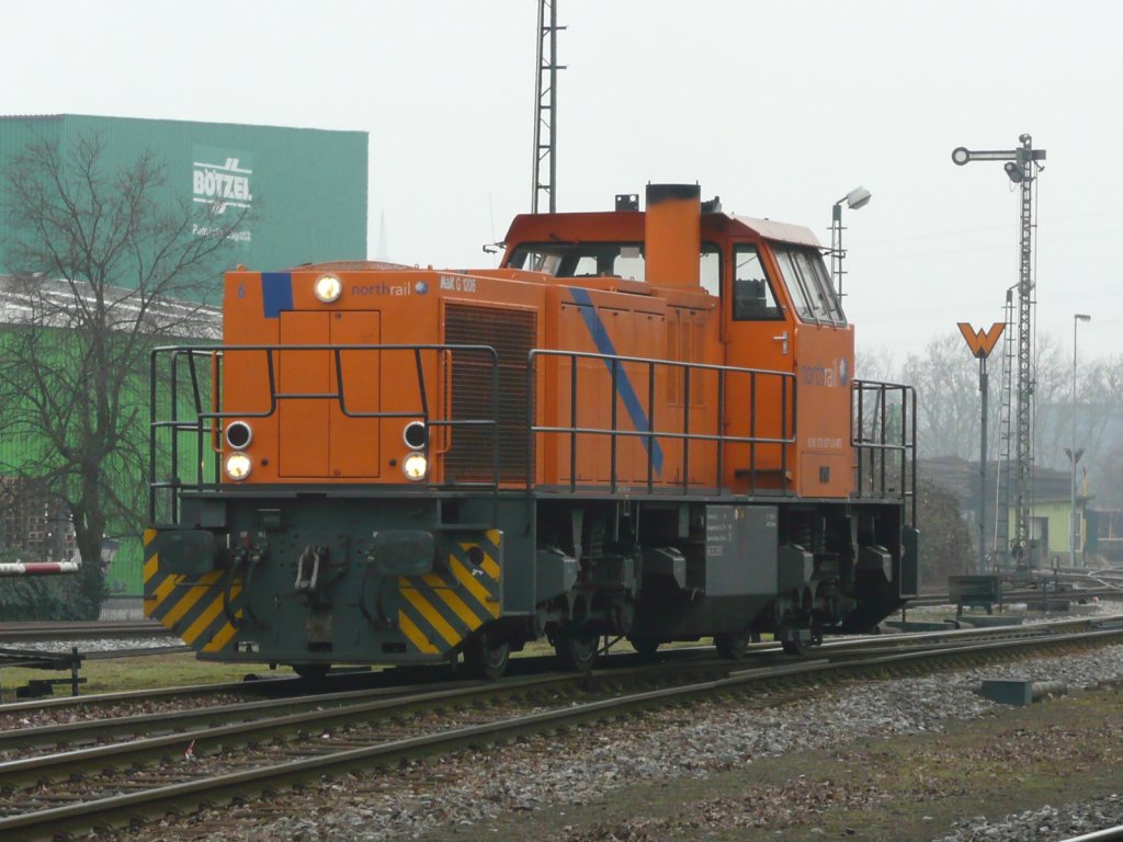 17.03.2011,northrail 6 als Leihlok bei der WHE in Wanne-Eickel.