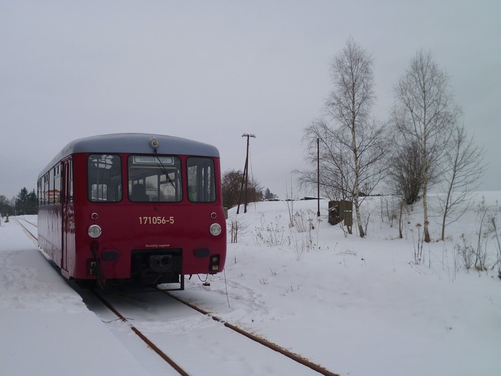 171 056-5 bernachtete in Mhltroff, hier zusehen am 27.01.13.