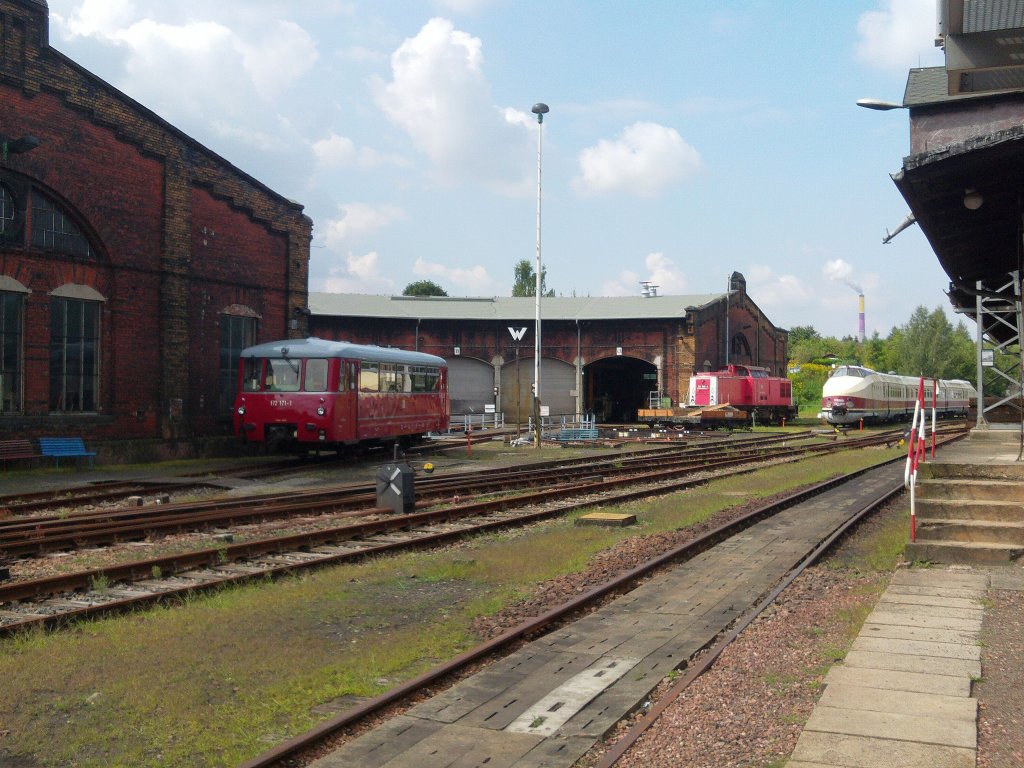 172 171 wird fr die nchste Sonderfahrt Vorbereitet. Eisenbahnmuseum Chemnitz-Hilbersdorf 09.08.2012