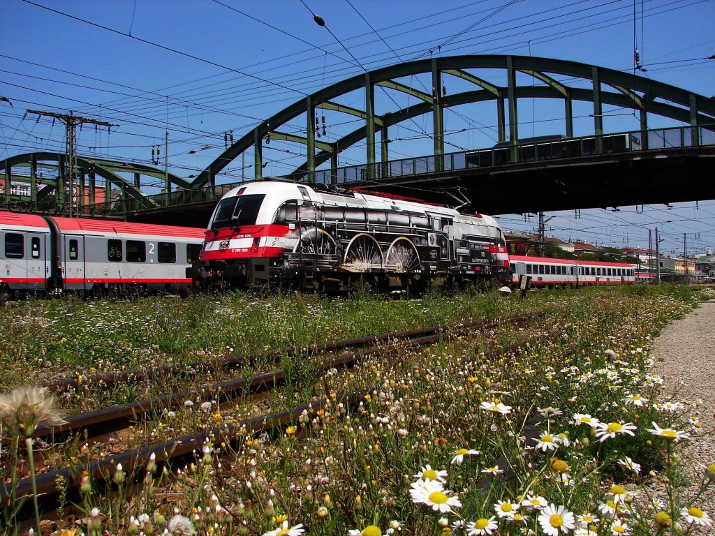 175 Jahre Eisenbahn fr sterreich Lok zum ersten Mal in Wien (mit Kamille) - Wien Westbahnhof
05.08.2012.