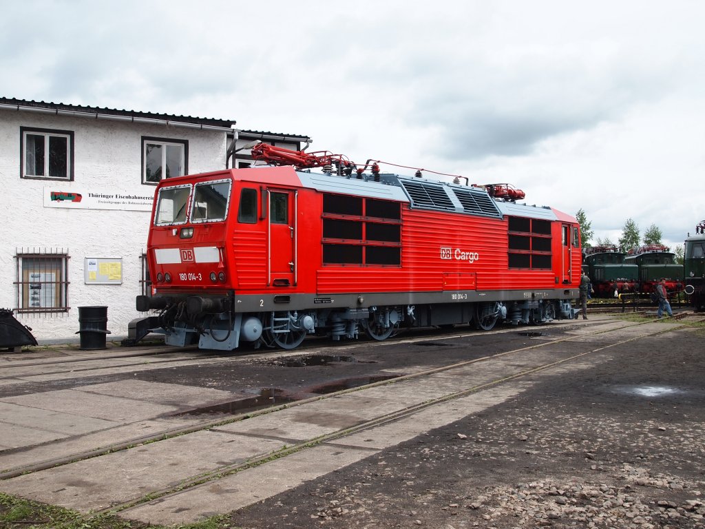 180 014 in Weimar am 30.Mai 2010 beim Eisenbahnfest des TEV.