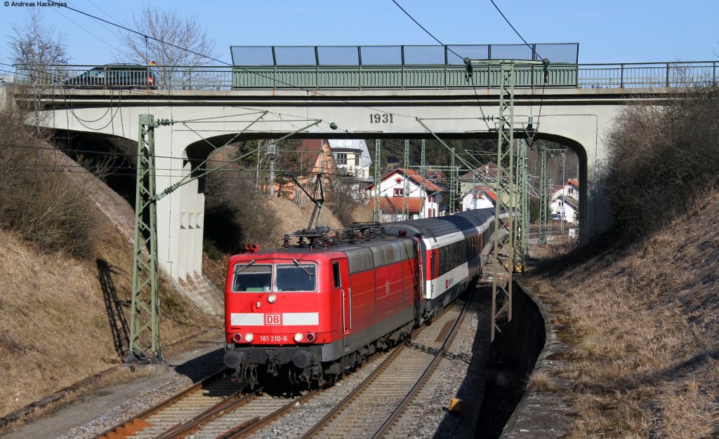 181 210-6 mit dem IC 181 (Frankfurt (Main) Hbf-Z�rich HB) bei Hattingen 10.3.12