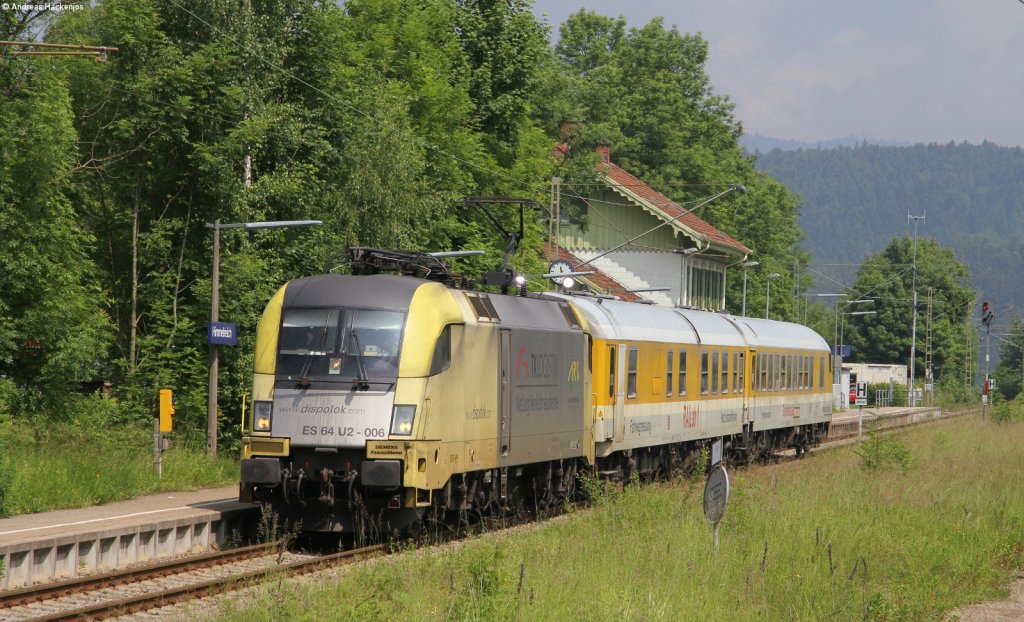 182 506-6 mit dem Mess NbZ 91542 (Offenburg-Neustadt(Schwarzw) in Himmelreich 11.6.13