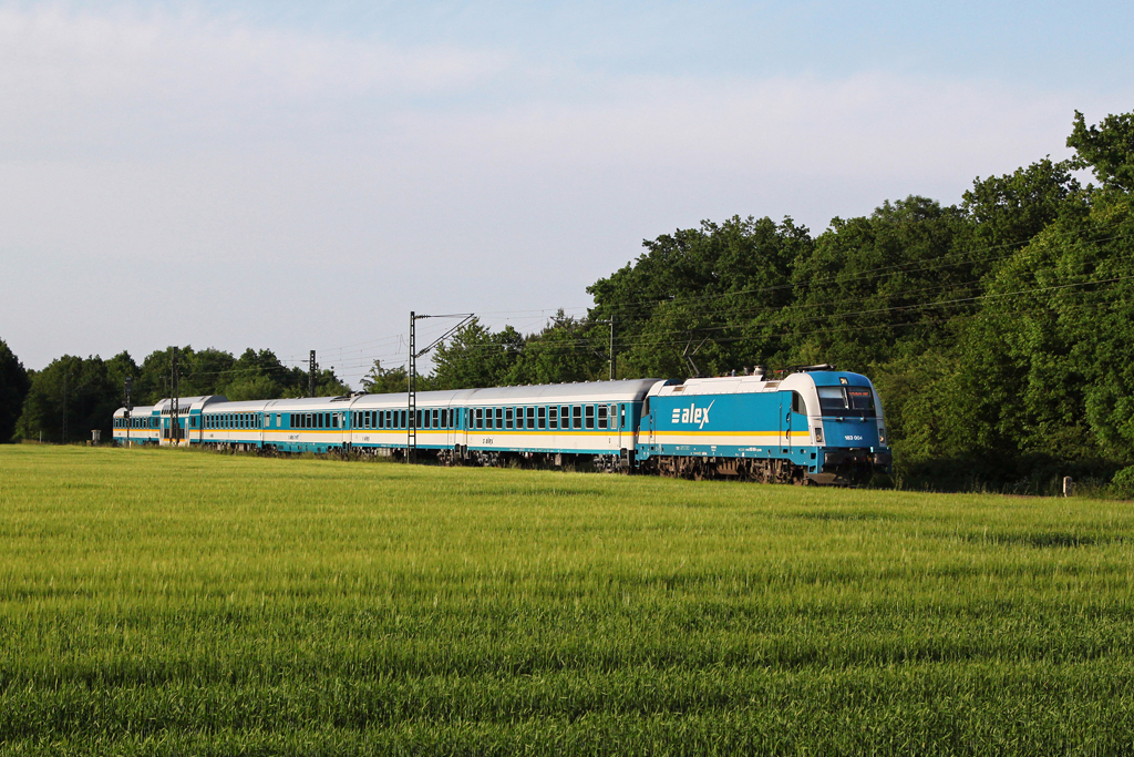 183 004 mit Alex 84117 am 02.06.2012 bei Mnchen-Feldmoching.