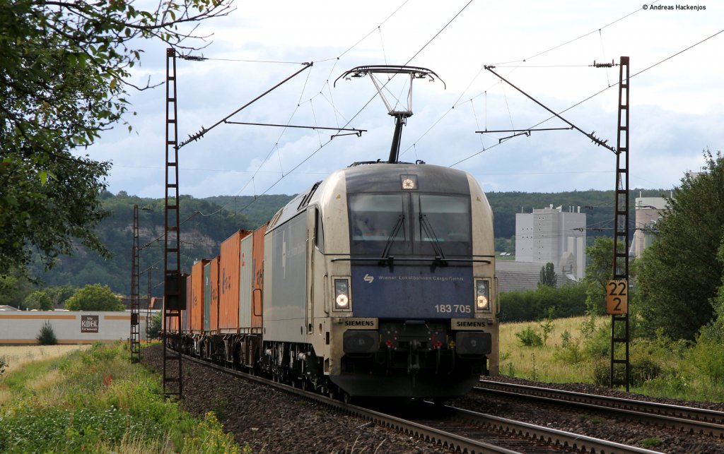 183 705-3 mit einem KV bei Karlstadt 23.6.11