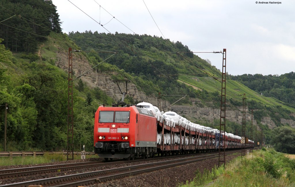 185 002-3 mit einem Audizug bei Karlstadt 23.6.11