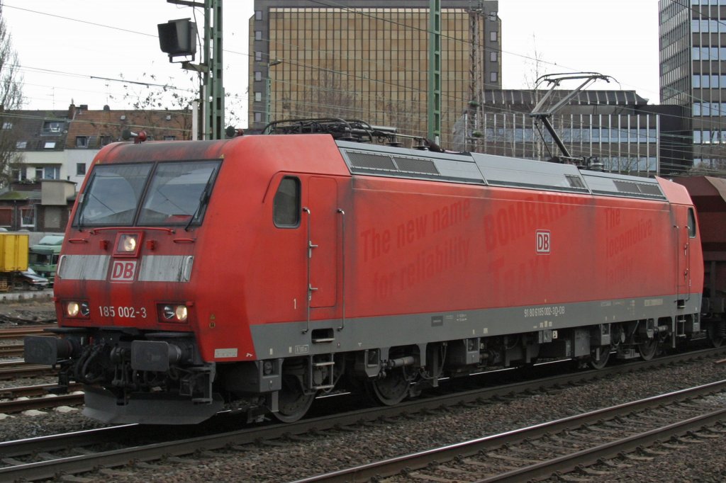 185 002 (ex Bombadier)durchf�hrt am 27.2.10 D�sseldorf-Rath